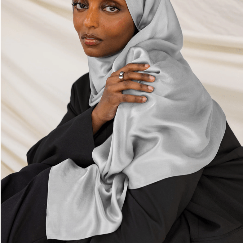 Hijab Satin - Givre d'Argent